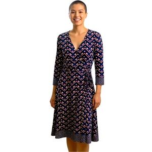 INC Dress, Midi Dress, Wrap, Ribbon, Geo, Stretchy, 3X, NWT, Office siren